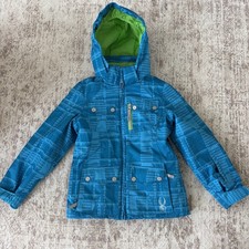 Spyder Girls US 8 Ski Jacket Coat Turquoise EUC
