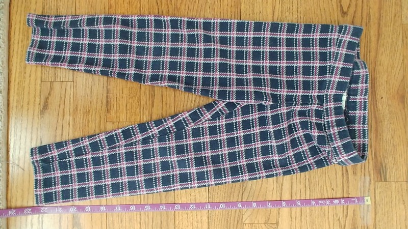 JANIE AND JACK PLAID PANTS GIRLS SIZE 5 PURPLE AND NAVY