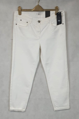 Luisa Cerano Skinny Boyfriend Fit White Jeans Size 16 UK Rrp £188 BOX1 DD 07