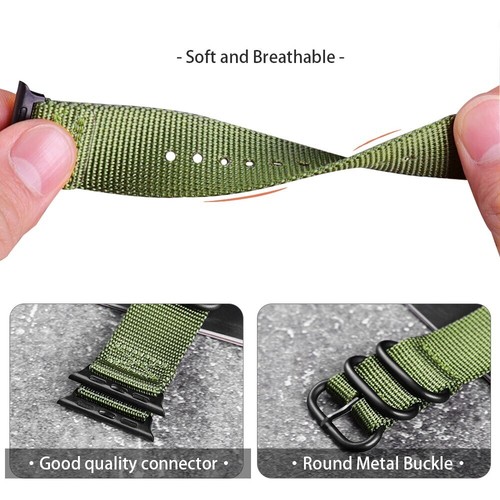 For Young Nylon Strap For Apple Watch Band 45mm 42mm Series 8 7 6 5 4 3 2 -SE - Picture 8 of 20