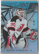 2021 2021-22 SP Game Used Legends #109 Martin Brodeur 3/30 New Jersey Devils