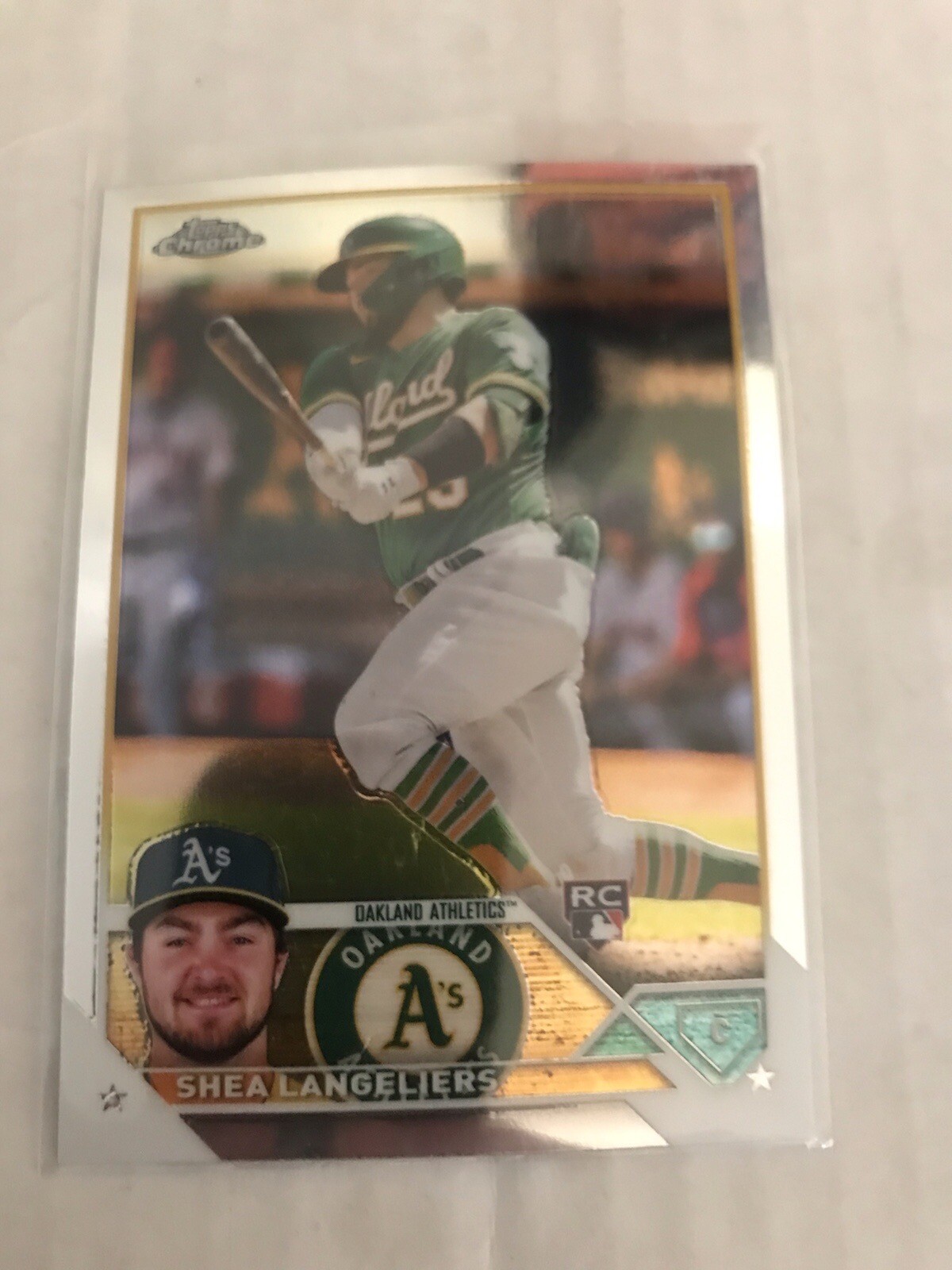 2023 Topps Chrome Shea Langeliers rookie card #175 Oakland Athletics  1.00 Shipp