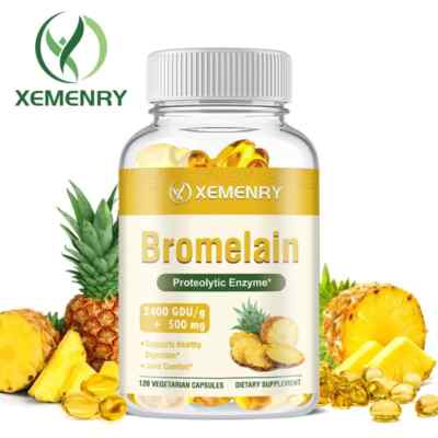 Bromelain 500mg - Natürliche Immununterstützung Ergänzung, Förderung der Verdauungsgesundheit