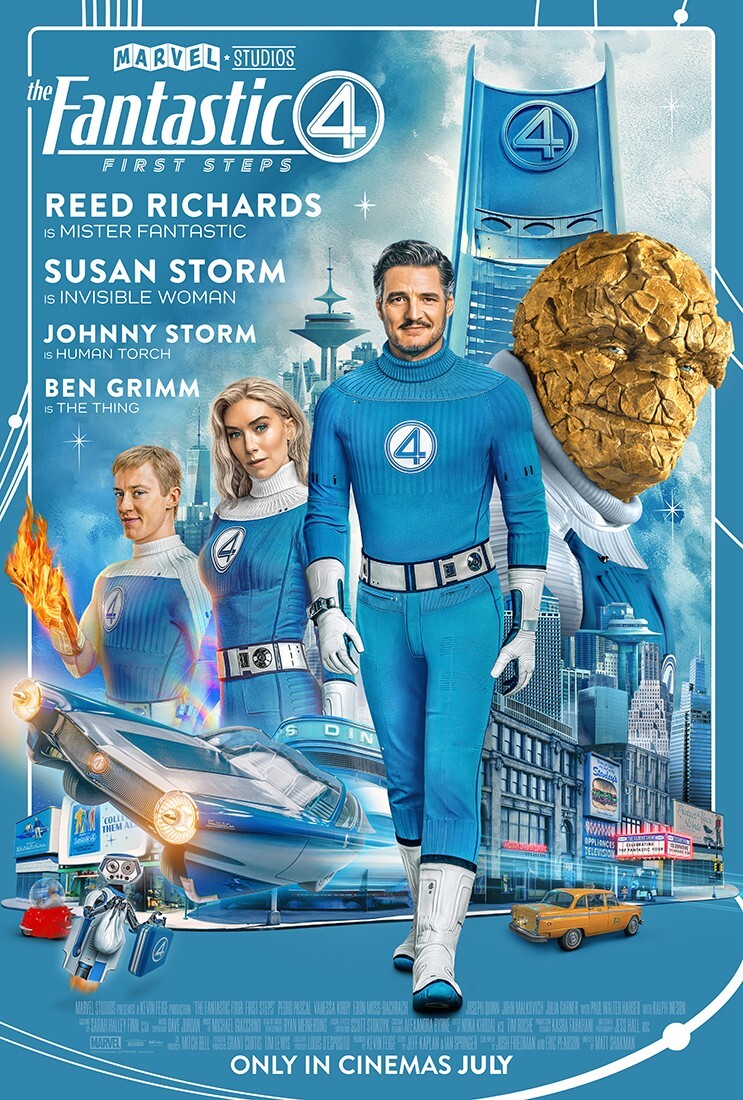THE FANTASTIC FOUR: FIRST STEPS MOVIE POSTER 2 Sided ORIGINAL