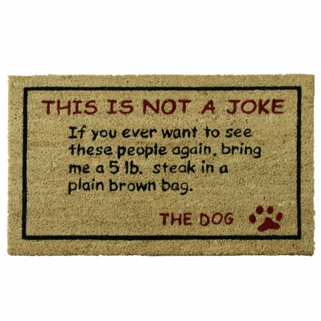 Dog Design Rubber Doormat With Welcome Sentiment 30 X 18 For