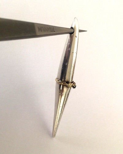 ADORABLE RARE 10K 925 BLACK HILLS GOLD PEN SHAPE RING BLUE SAPPHIRE PENDANT - Picture 2 of 5