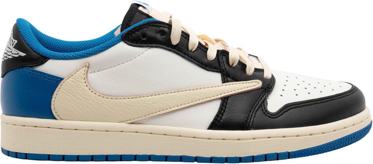 Size 7 - Jordan 1 Retro x Fragment Design x Travis Scott Low Blue