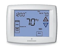 Emerson Blue 1F95 1277 Touchscreen Programmable Thermostat 7 Day Schedule