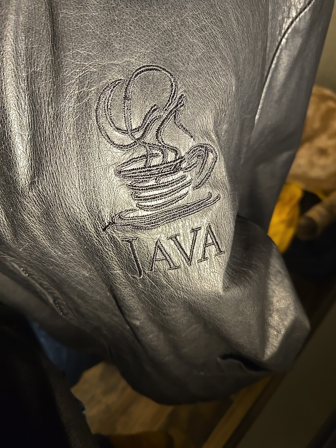 Sun Microsystems Black Leather Jacket Medium Vint… - image 3