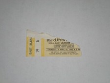 Eric Clapton & Graham Parker The Shot Ticket Stub-1985-Cameron Stadium-Durham,NC