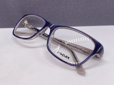 Ispax Eyeglasses Frames Woman Gray Blue Rectangular Full Rim Patricia Denmark