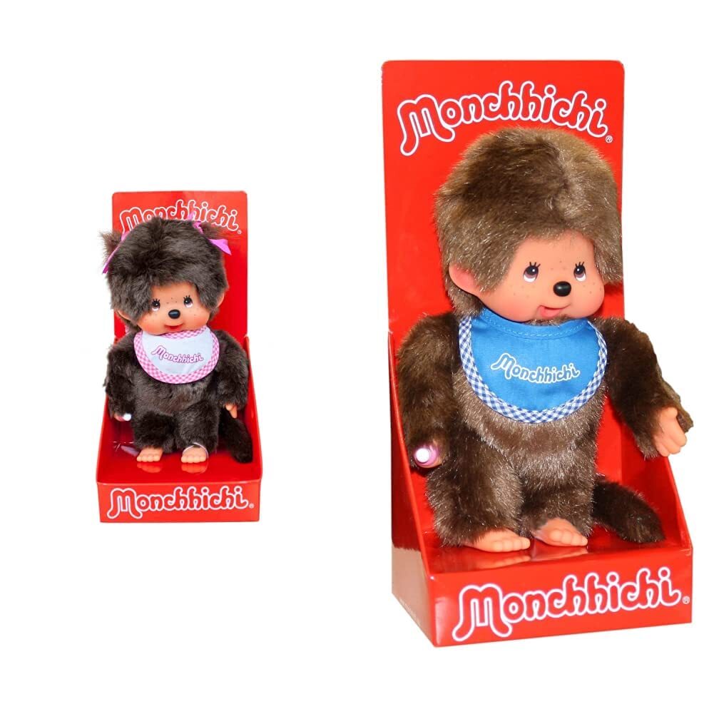 Thumbnail - Sekiguchi 255550 - Original Monchhichi Mädchen, Plüschfigur Mit Weiß