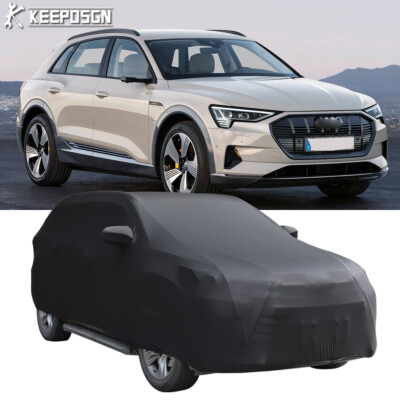 For Audi e-tron SUV Satin Full Car Cover Stretch Scratch Dust Proof INDOOR Black