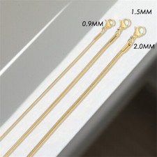 18ct Gold-Plated Snake Chain Necklace (Multiple Sizes Available)