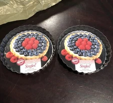 Wilton 2-piece Non-Stick Round Metal Pie Tart Tin Pan 4.5” Singles Lot