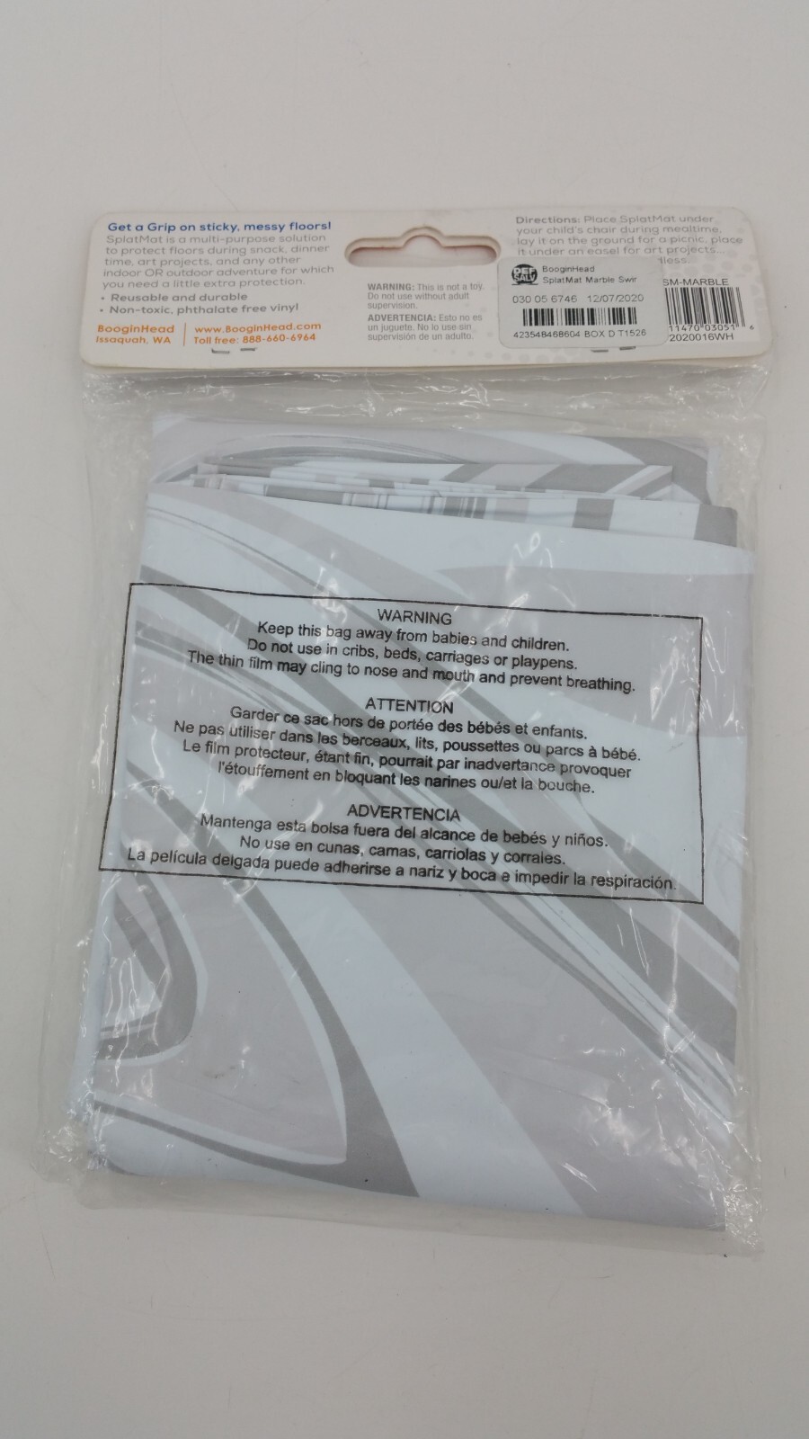 BooginHead+SplatMat+5222+Extra+Large+Waterproof+Floor+Mat+Marble+Swirl