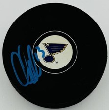 CARLO COLAIACOVO SIGNED ST. LOUIS BLUES HOCKEY PUCK CANADA AUTOGRAPH COA J4
