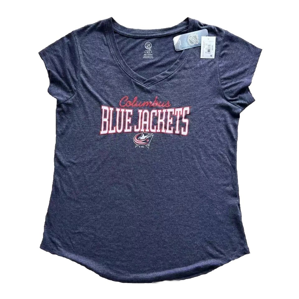 NHL Columbus Blue Jackets Hockey Roundabout T-Shirt Women's Sz M