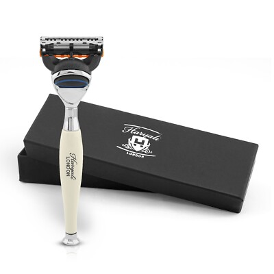 Luxus 5 Edge Rasierer für Herren, Ergonomischer Damenrasierer, Body Face Razor, Ivory ''