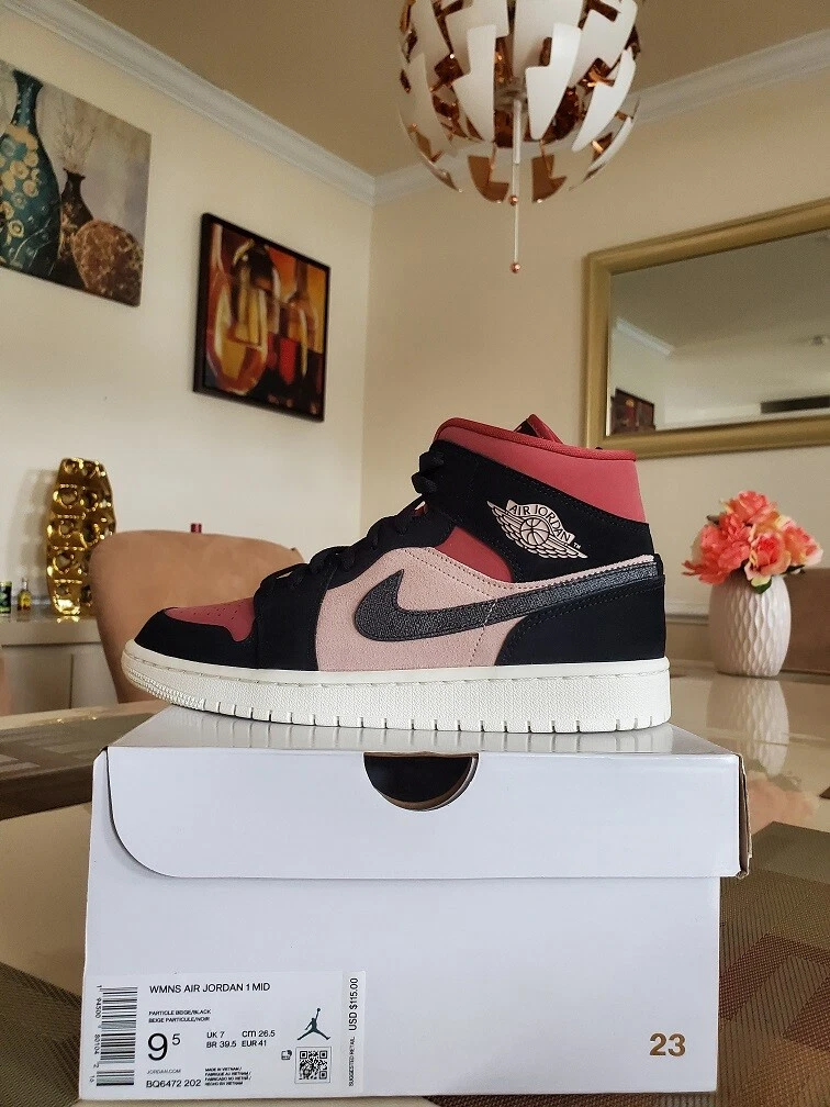 Women Nike Air Jordan 1 Mid Rust Strawberry Valentine High Low BQ6472 202  Sz 9.5 | eBay