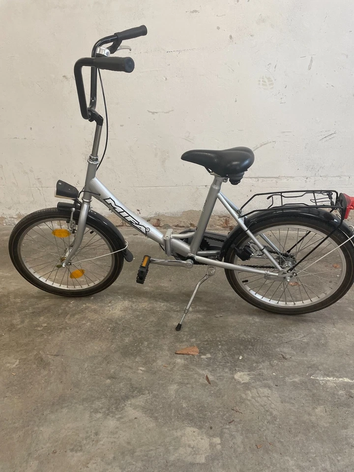 Klappfahrrad 20 Zoll, MIFA, silber, generalüberholt mit neuen Reifen