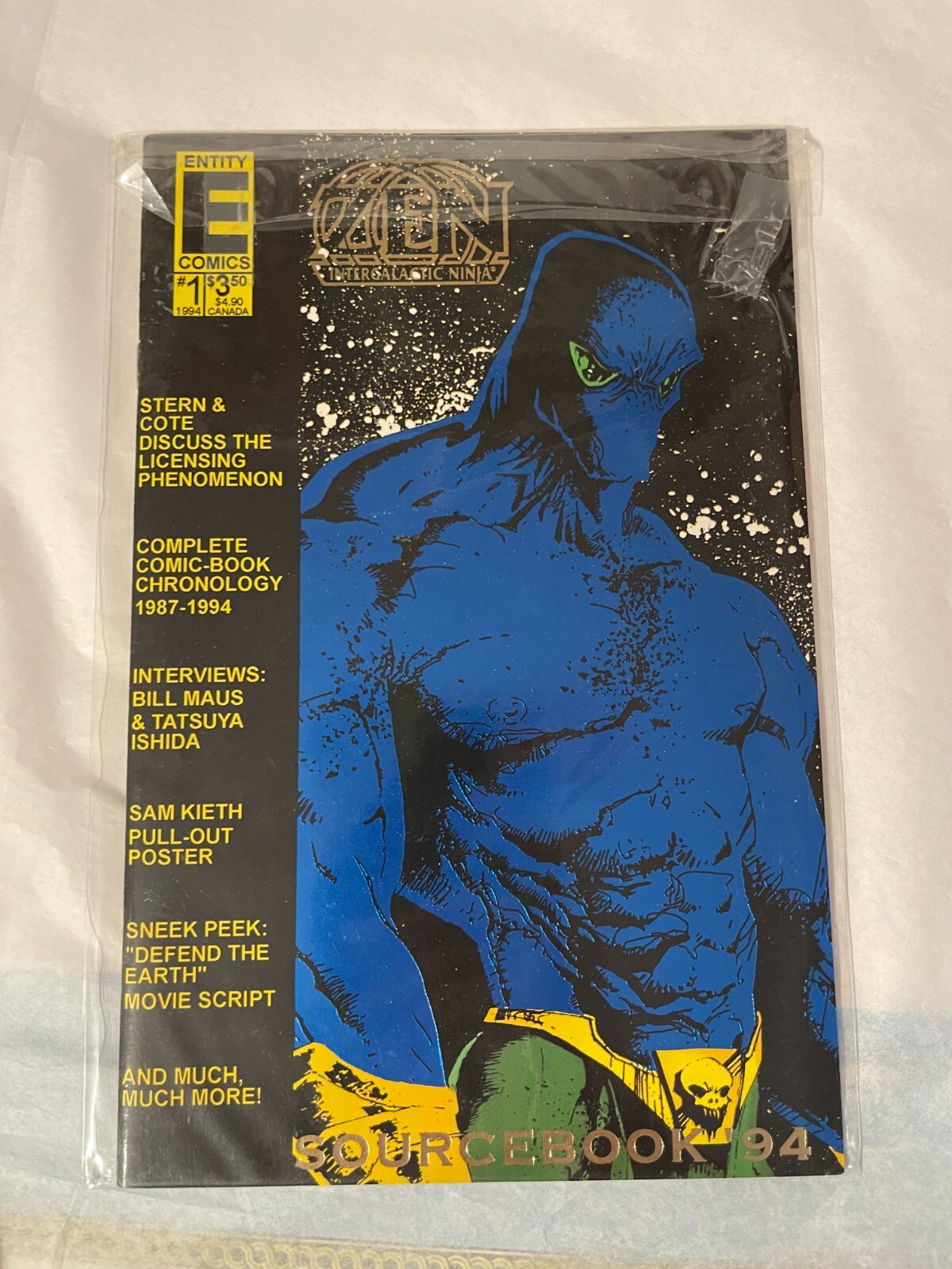 Zen Intergalactic Ninja #1 Sourcebook '94 Entity Comic Sam Keith Pull ...