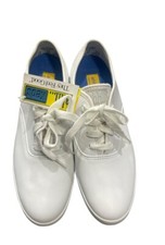 Vintage Keds Champion Oxford classico pelle bianca donna 8 con scatola WK340S