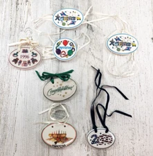 Lot of 7 Longaberger Basket Tie On Baby All American Congratulations Kwanzaa