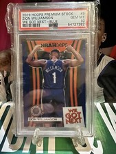 2019 Hoops Premium Stock Zion Williamson Rookie We Got Next Blue PSA 10 #9