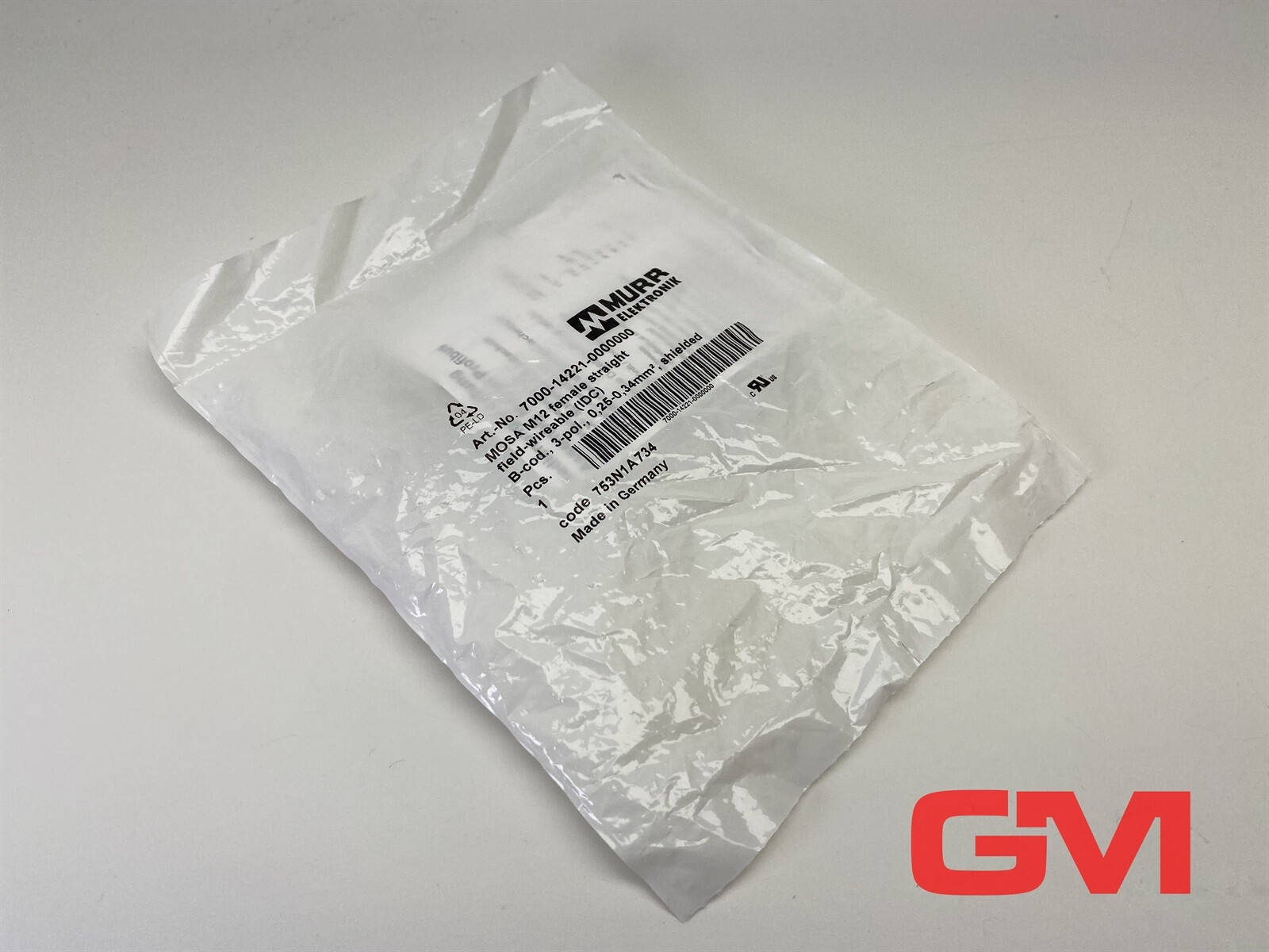 Murr Elektronik 7000-14221-0000000 MOSA M12 Female B-Cod., 3-Pol., 0.25-0.34mm²