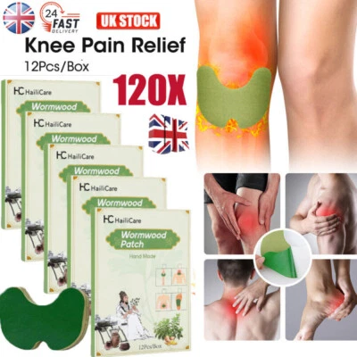 HAILICARE 120PCS Knee Pain Relief Patches Wormwood Sticker/Neck/Waist Joint Ache Pads UK