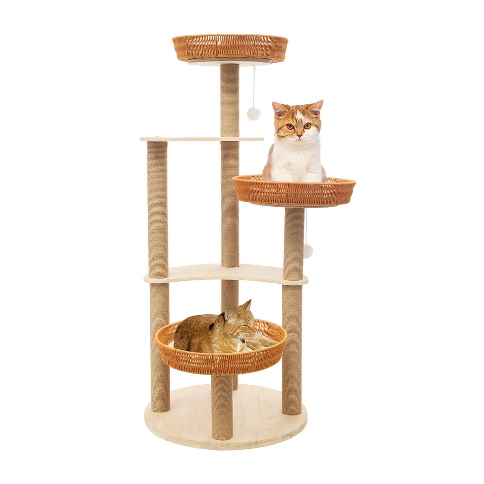 Cat Tree for Multiple Cats Cat Scratching Posts& Nest Cat Tree for Indoor Cats - Image 4 of 4