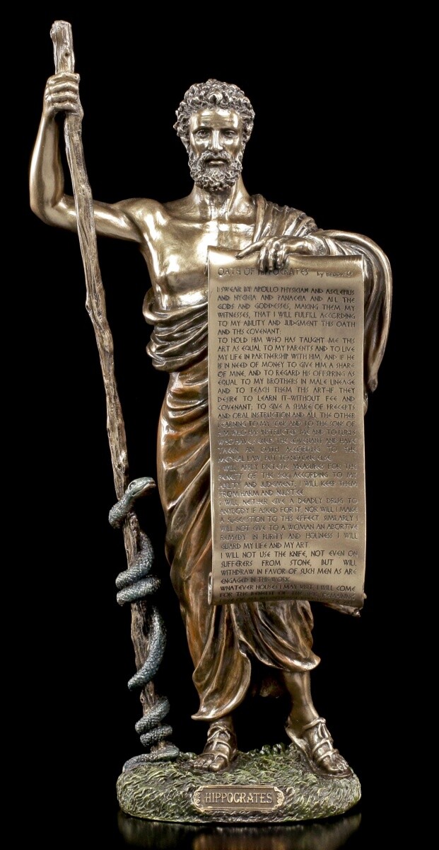 Hippocrates Of Kos Figure - Veronese Doctor Gift Decor Statue