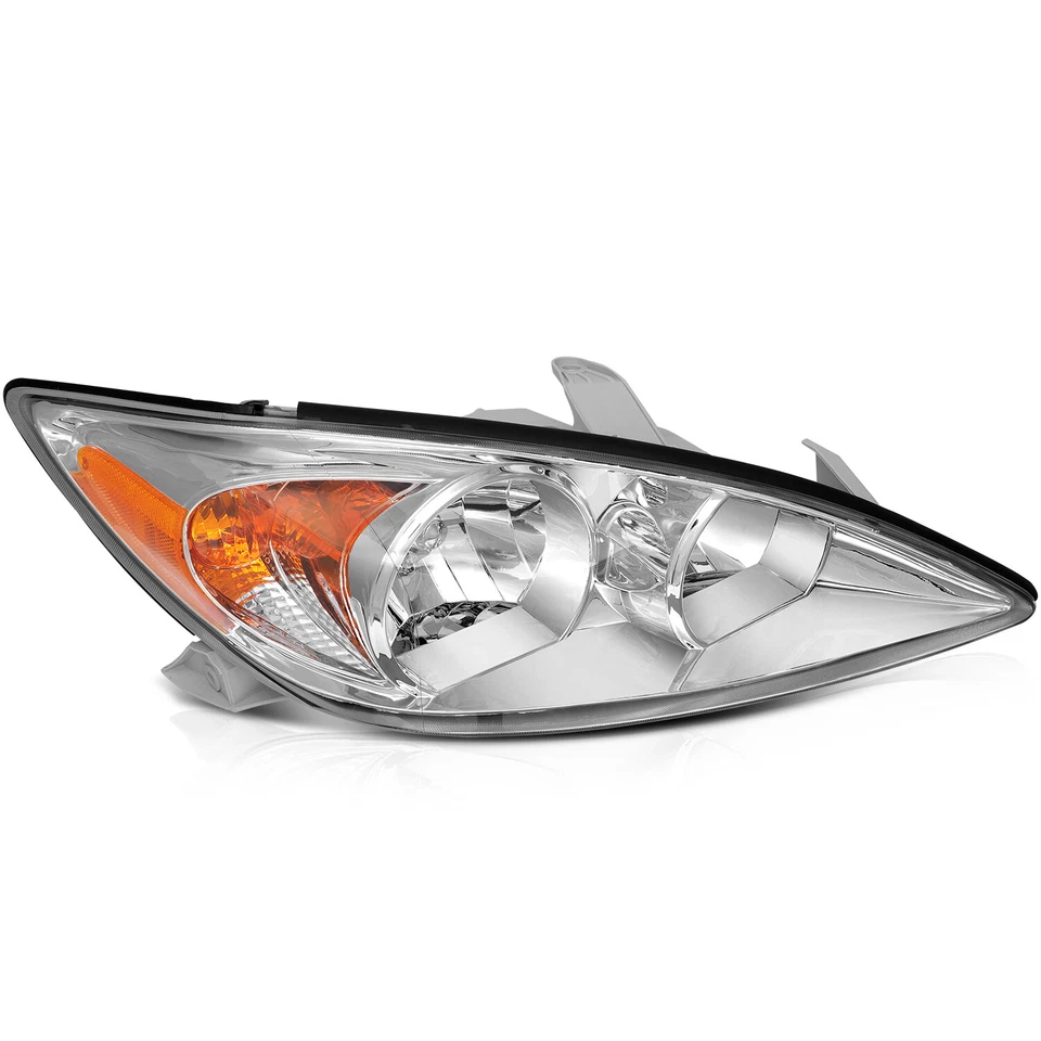 Headlights Assembly For 2002-2004 Toyota Camry Chrome Front Replacement Pair - Image 2 of 4