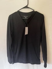New Perry Ellis Portfolio Men's  Henley Sleep Shirt Long Sleeve Size M