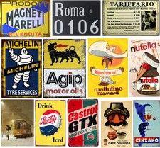 TARGA CARTELLO INSEGNA PUBBLICITA VINTAGE LEGNO O METALLO 20X30 CM. O 30X40 CM.