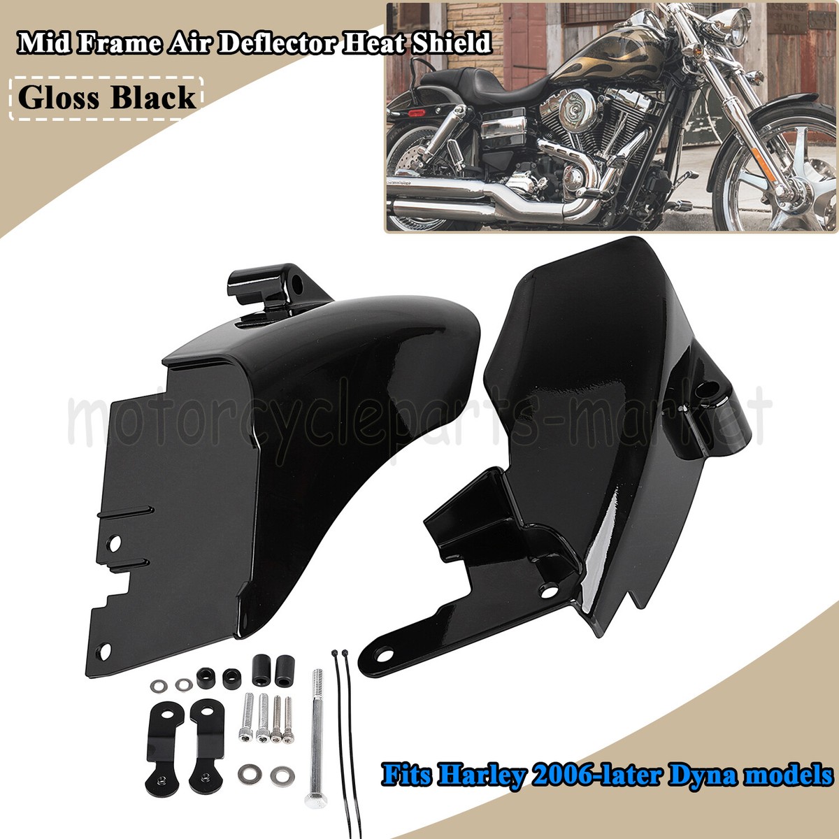 Mid Frame Air Deflector Heat Shield For Harley Dyna Switchback FLD
