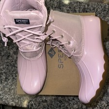 Sperry Saltwater Boots Blush Pink Youth Girls 6Y NEW