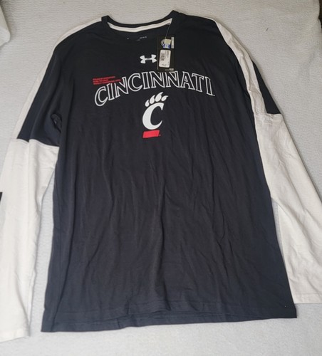 Cincinnati Bearcats Football Under Armour Long Sleeve T Shirt Men's Size L Large