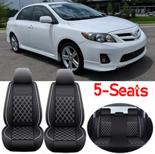 For Toyota Corolla 2007-13 Car Seat Covers Full Set Pu Leather Frontrear 5 Seat For Toyota Corolla 2007-13 Car Seat Covers Full Set Pu Leather Frontrear 5 Seat