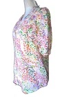 Womens UMGEE bright floral boutique blouse SMALL top shirt pink purple Easter
