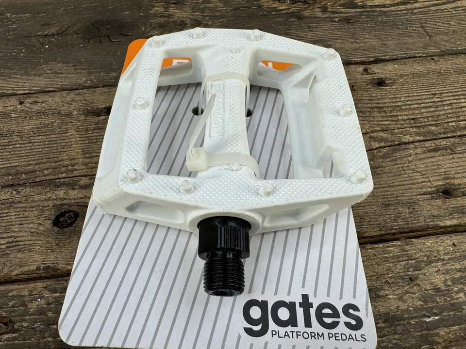 Pedales de fixación 9/16” BMX blanco  Foto 2 de 4