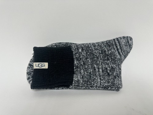 UGG Women's Rib Knit Slouchy Quarter Socks Black 1153340-BLK i - Picture 3 of 5