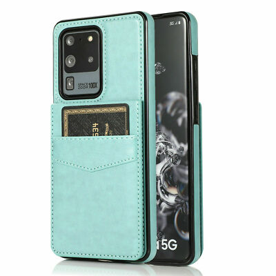 Leather Card Holder Wallet Case for Samsung Galaxy S22 S21 S20 Note 10 9 8 Cover
