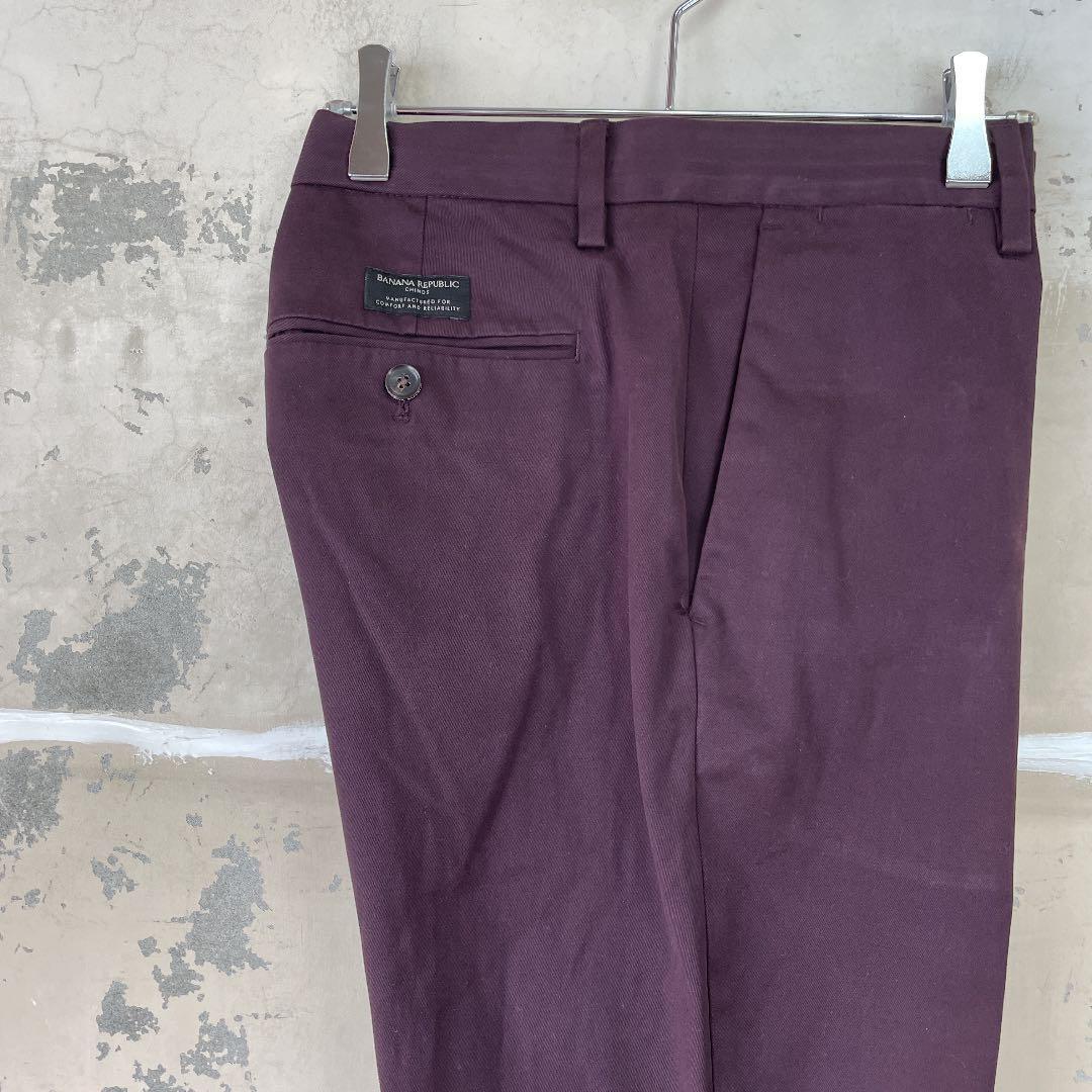 【BANANA REPUBLIC】GREY PURPLE SLACKS 2446 BANANA REPUBLIC Slacks Purple Pants 32 ~30 | eBay