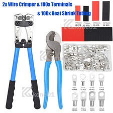 Crimpzange Presszange Quetschzange Kabelschuh Zange 6-50mm² Kabelschuhe Satz