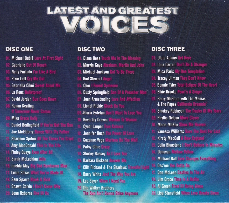 Greatest Voices 3 CD Box 60 Songs Michael Jackson Diana Ross Donovan u.v.m T1814 - Bild 2 von 3