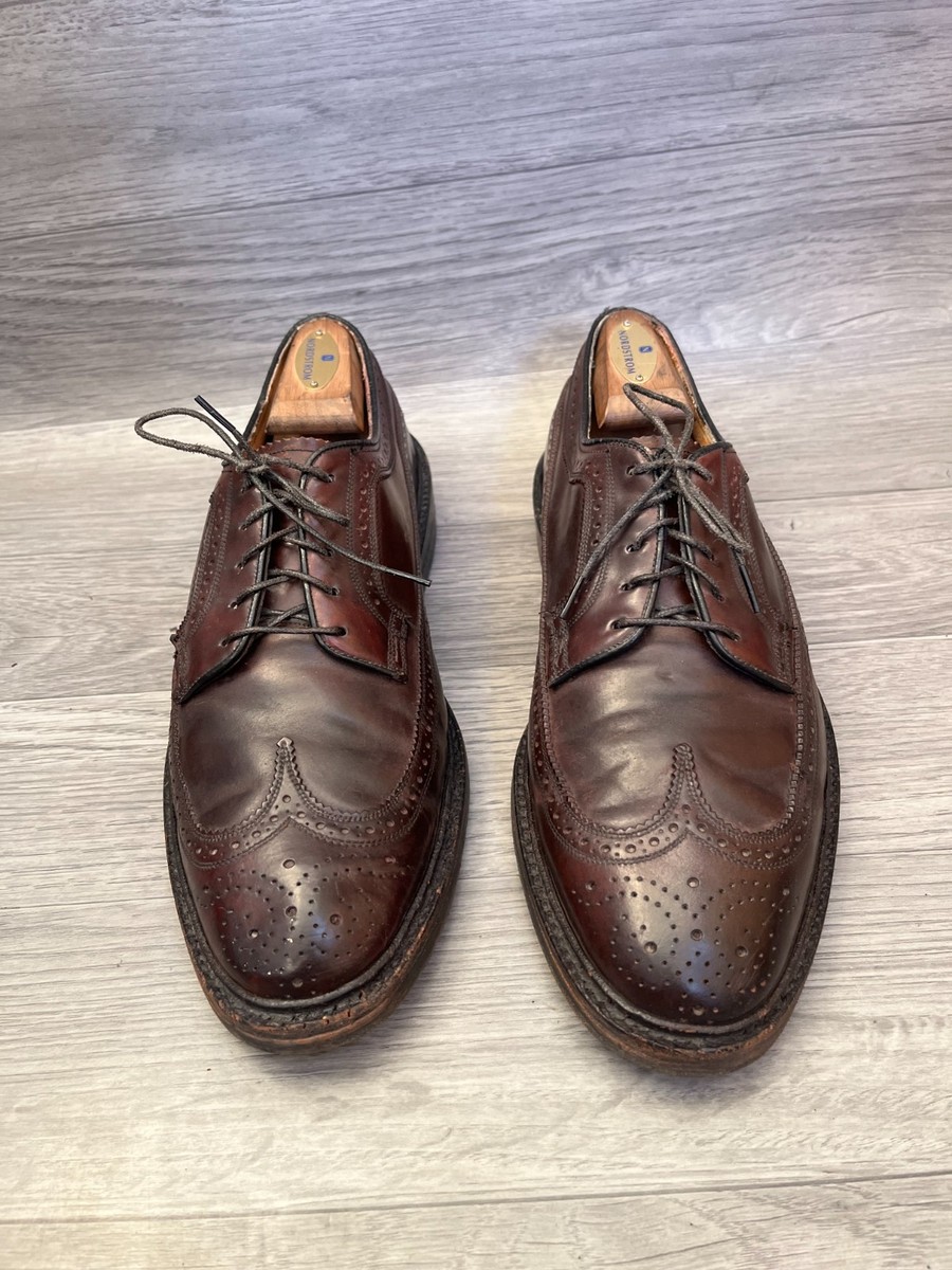 Vtg imperial florsheim kenmoor shell cordovan wingtip leather