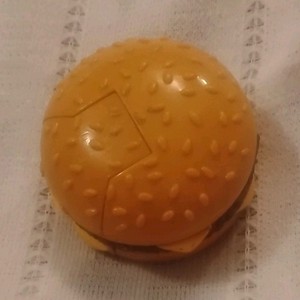 Vintage 1990 McDonalds Changeables Under 3 Hamburger Blue Monster Toy Happy Meal