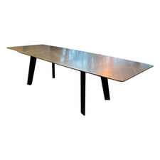 Draenert Esstisch Fontana Stein Grafit Brown Grau Gestell Mooreiche 